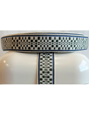 Hemslöjdsband Grön Ruta 21mm