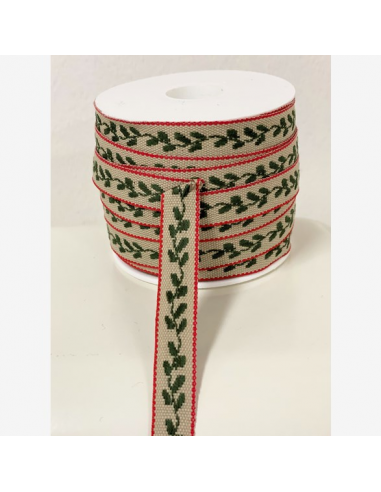 Hemslöjdsband Gröna Blad 13mm
