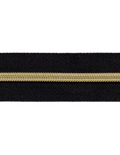 Blixtlås MV Svart/Guld 5mm