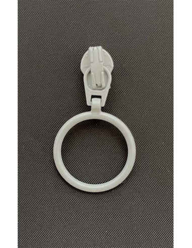 YKK Löpare Ring 4mm Ljusgrå