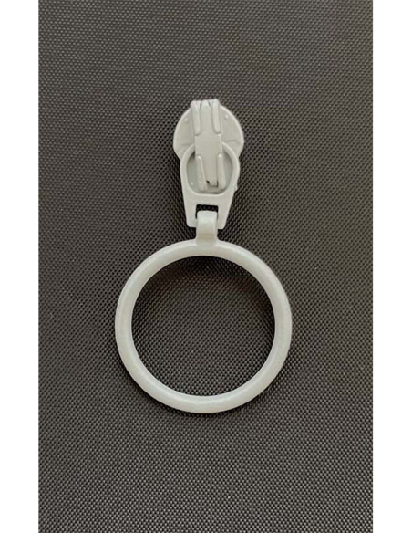 YKK Löpare Ring 4mm Ljusgrå