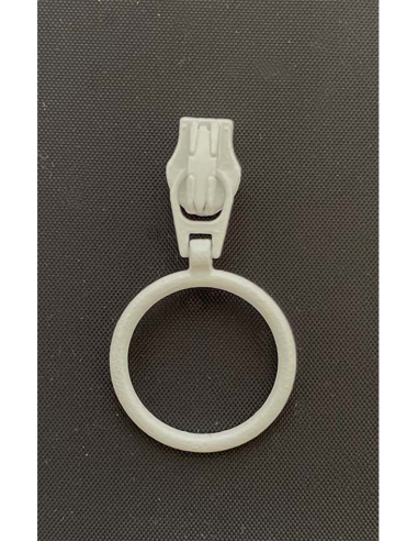 YKK Löpare Ring 4mm Vit