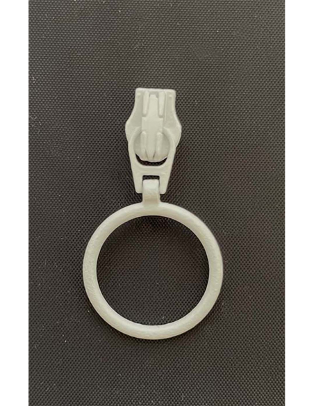 YKK Löpare Ring 4mm Vit
