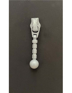 YKK Löpare Kula 4mm Ljusgrå