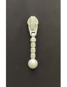 YKK Löpare Kula 4mm Vit