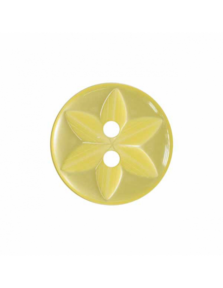 Knapp Star 14mm Gul
