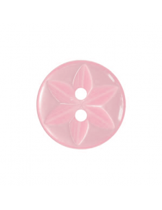 Knapp Star 14mm Ljusrosa