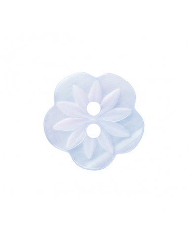 Knapp Petal 16mm Ljusblå