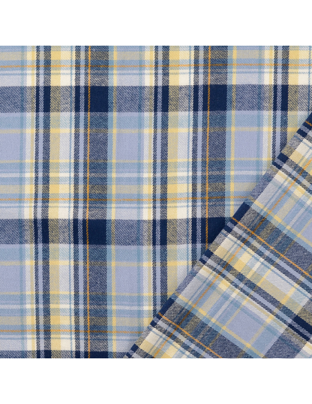 Flanell Checks Blå