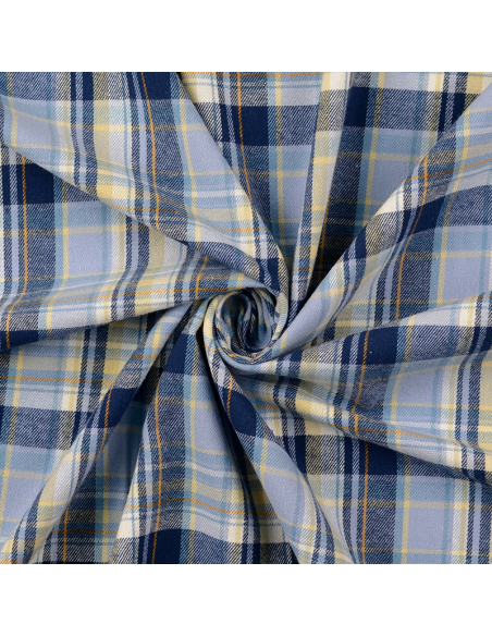Flanell Checks Blå