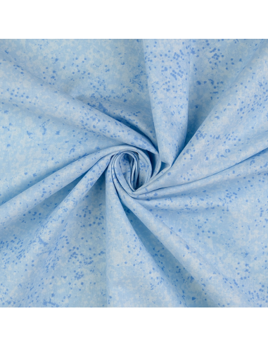 Bomullspoplin Stain Ljusblå