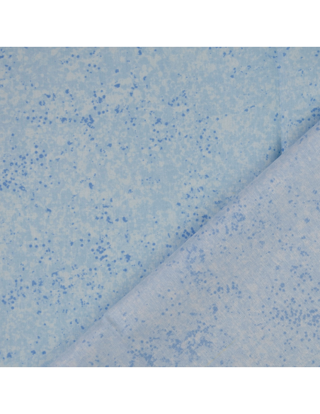 Bomullspoplin Stain Ljusblå