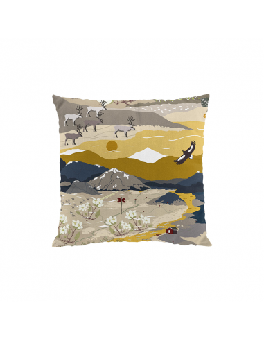 Kuddfodral Fjällvandring Gul/Blå