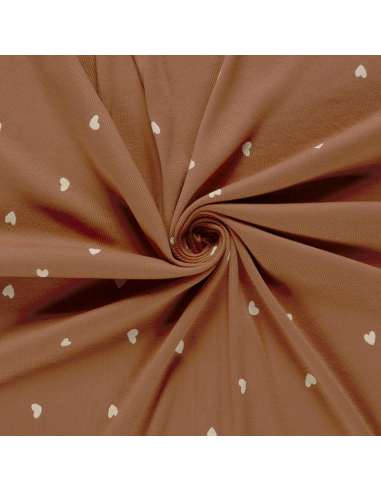 Ribbad Bomullsjersey Hearts