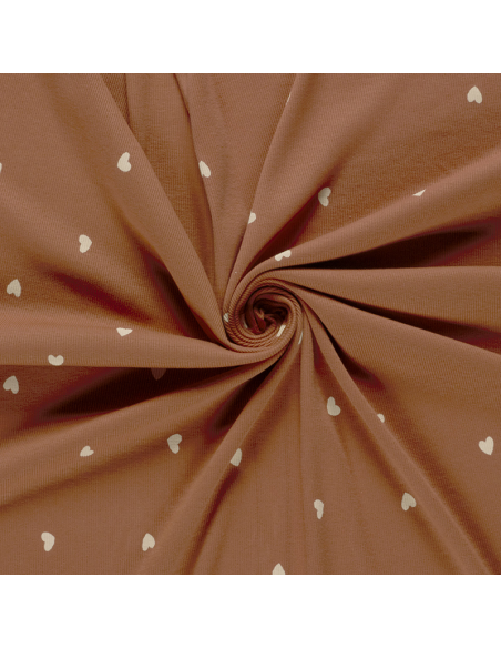 Ribbad Bomullsjersey Hearts