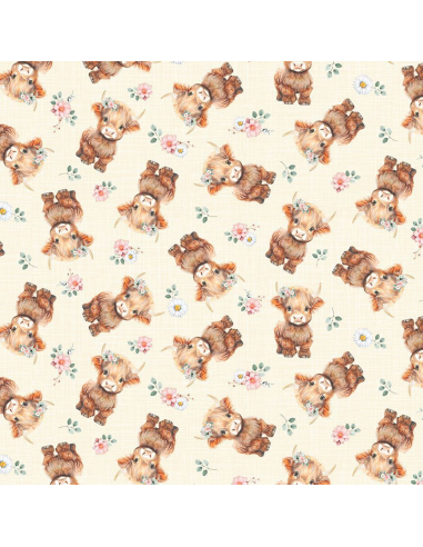 Timeless Treasures Cows & Floral