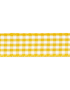 Dekorband "Gingham" Gul 10mm