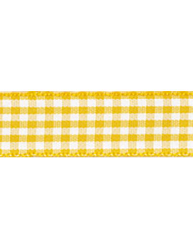 Dekorband "Gingham" Gul 10mm