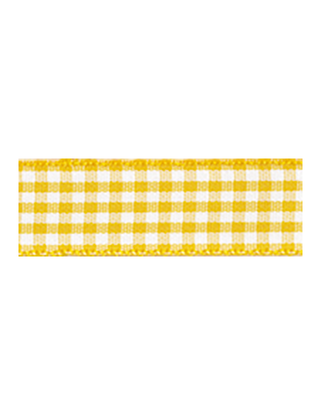 Dekorband "Gingham" Gul 10mm