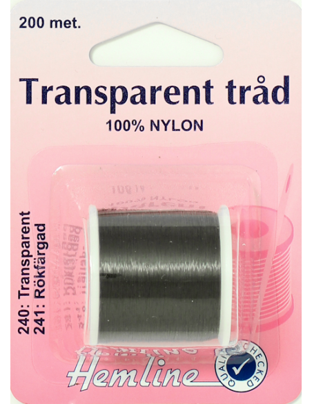 Hemline Transparent Tråd Rökfärgad