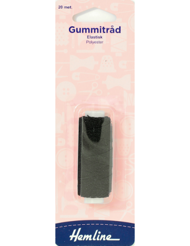 Hemline Resårtråd Svart