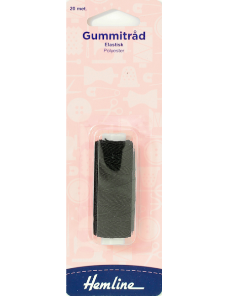 Hemline Resårtråd Svart