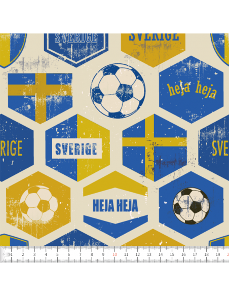 Bomullsjersey VM Retro Heja Sverige