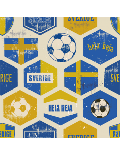 Bomullsjersey VM Retro Heja...