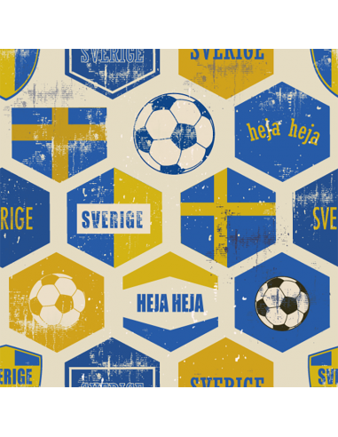 Bomullsjersey VM Retro Heja Sverige