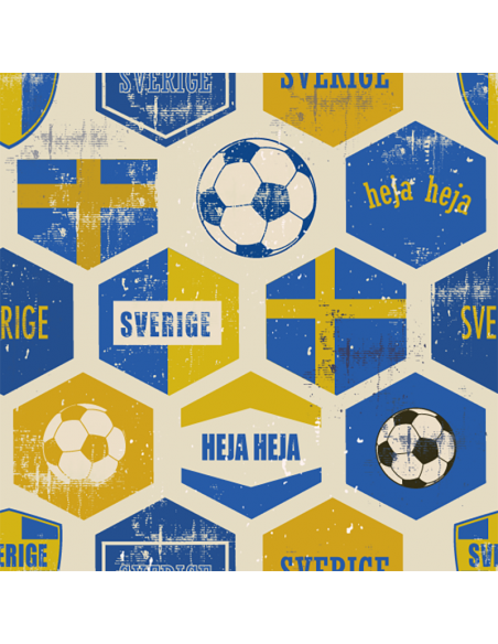Bomullsjersey VM Retro Heja Sverige