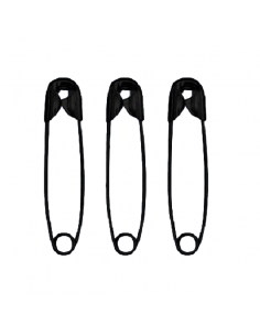 Säkerhetsnålar 22mm 10-pack Svart