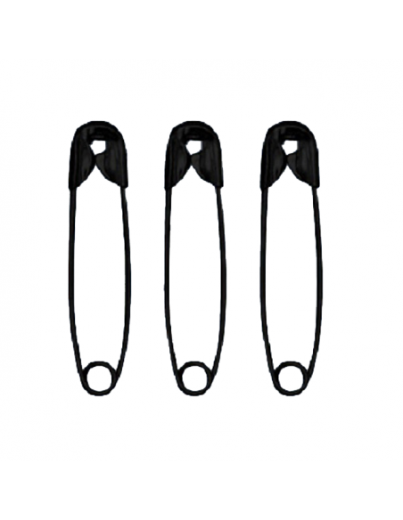 Säkerhetsnålar 22mm 10-pack Svart