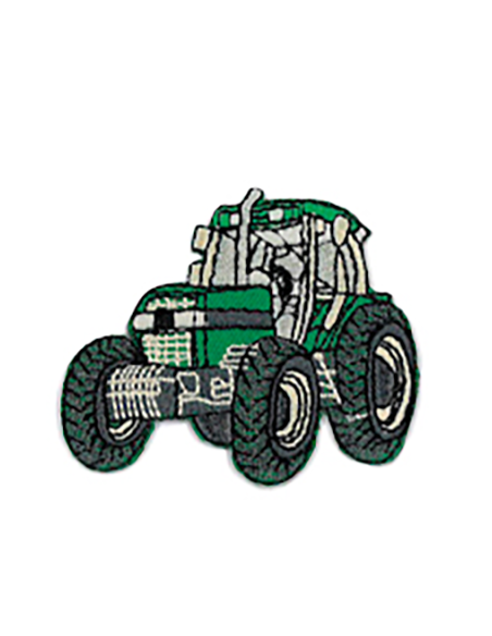 Tygmärke Traktor Grön