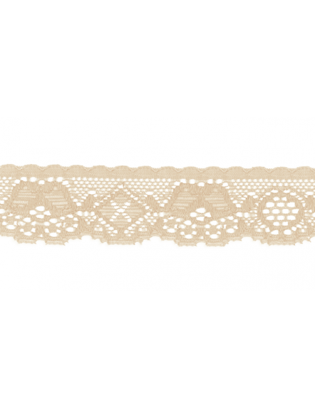Nylonspets Elastisk 27mm Nude