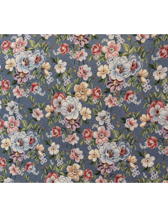 Jacquard Flowery Blå