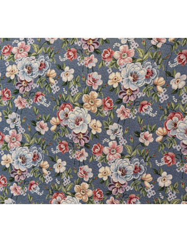 Jacquard Flowery Blå