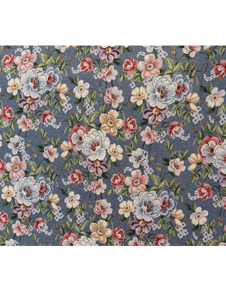 Jacquard Flowery Blå
