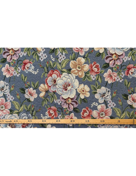 Jacquard Flowery Blå