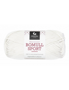 Gjestal Garn Bomull Sport Vit