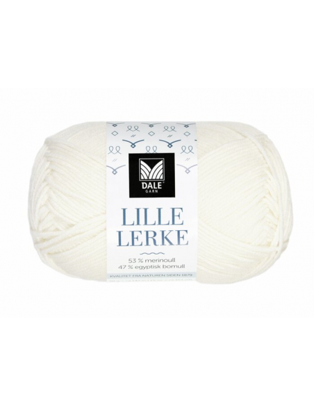 Dale Garn Lille Lerke Halvblekt Vit