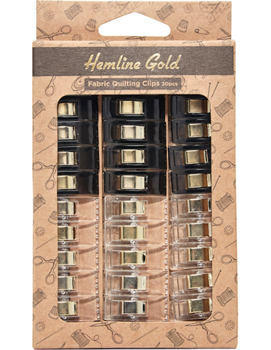 Hemline Gold Tygclips 2,6cm