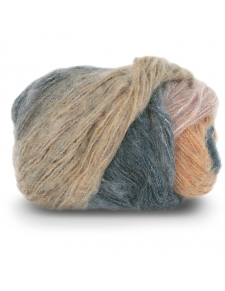 Gjestal Garn Twisty Air Rosa/Mullvad Print