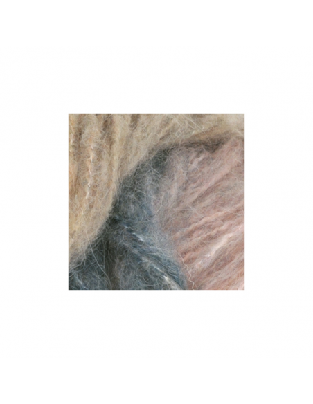 Gjestal Garn Twisty Air Rosa/Mullvad Print