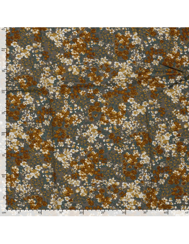 Viskospoplin Autumn Flowers