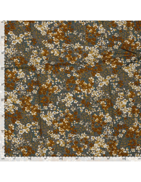 Viskospoplin Autumn Flowers