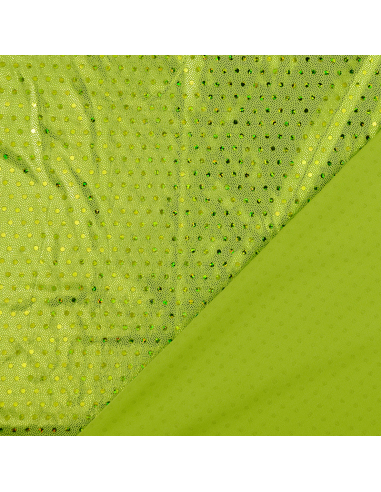 Lamé Foil Paljett Limegrön