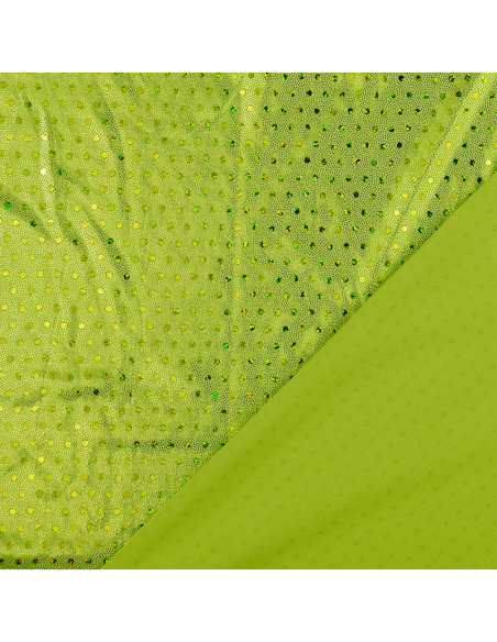 Lamé Foil Paljett Limegrön