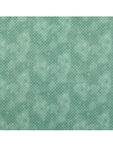 Bomullspoplin Dots Old Green