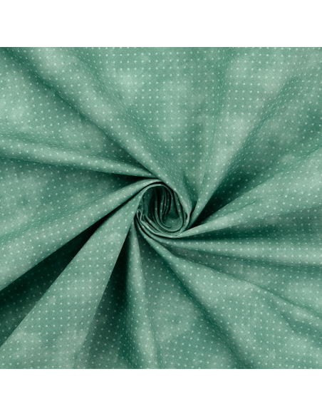 Bomullspoplin Dots Old Green
