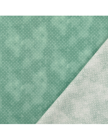 Bomullspoplin Dots Old Green